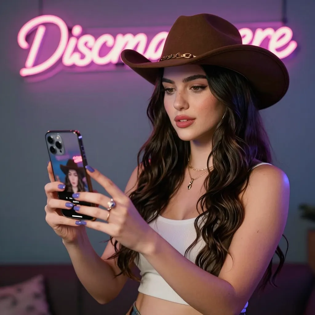 Trendy influencer showing viral TikTok growth